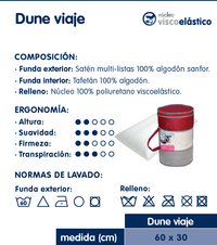 Almohada Viscolástica Dune de viaje - bdhome Marbella